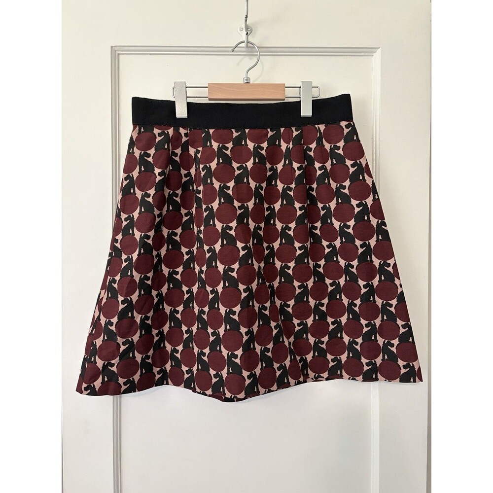 NWT Orla Kiely Spot The Dog Grosgrain Rare Skirt Amethyst Purple US 10 UK 14